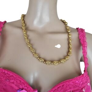 Vintage Napier Filigree Necklace, 14", 9mm Wide, 1980's-1990